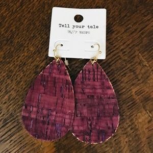 Eggplant Cork Earrings